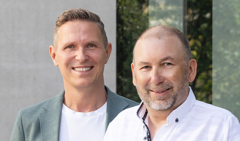 Portrait von Matthias Hechler gemeinsam mit Andreas Jährling