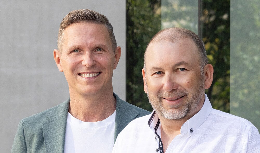 Portrait von Matthias Hechler gemeinsam mit Andreas Jährling