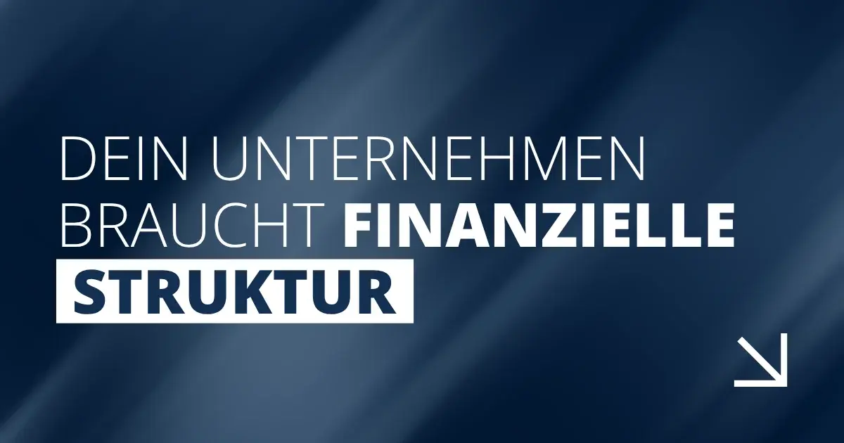 Dein Unternehmen braucht finanzielle Struktur