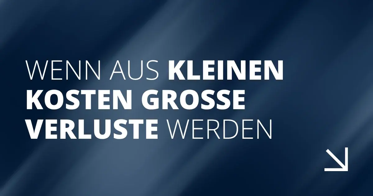 Wenn aus kleinen Kosten große Verluste werden