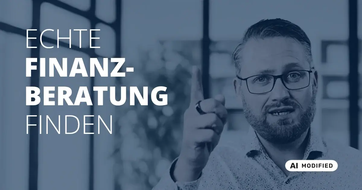 Sven Stopka neben Schriftzug „Echte Finanzberatung finden“ zum Thema Finanzberatung