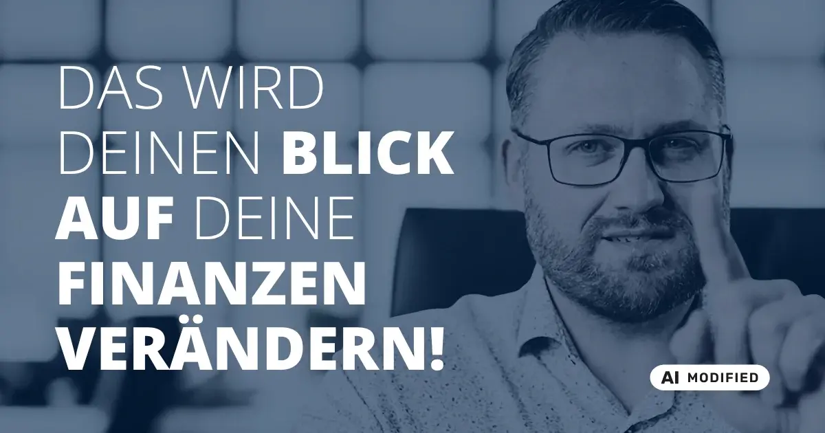 Sven Stopka neben Schriftzug „Das wird deinen Blick auf deine Finanzen verändern“ zum Thema Geldanlage