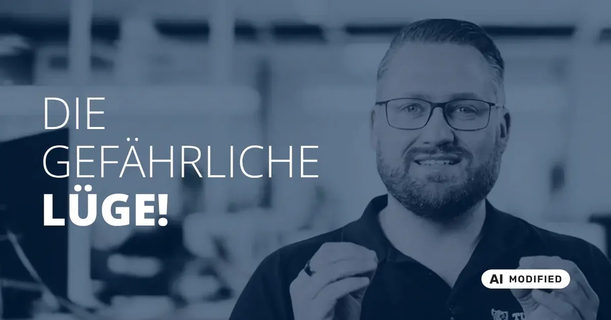 Sven Stopka neben Schriftzug „Die gefährliche Lüge“ zum Thema Einlagensicherung