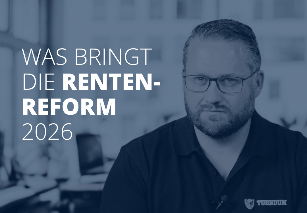 Sven Stopka neben Schriftzug „Was bringt die Rentenreform 2026“ zum Thema Altersvorsorge